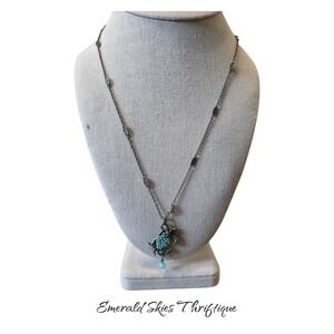 Mary DeMarco mermaid, crab and Driftwood Necklace Vintage free shipping